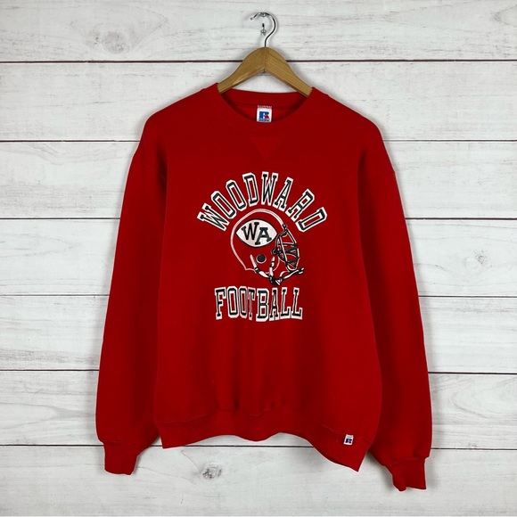 Vintage 80s Russell Athletic x Georgia Woodward Sweatshirt Mens Large